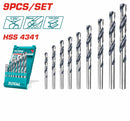 Total TACSD0095 &nbsp;9PCS HSS twist drill bits set