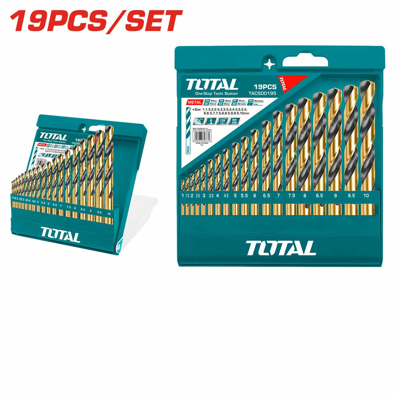 Total TACSD0195 HSS twist drill bits set