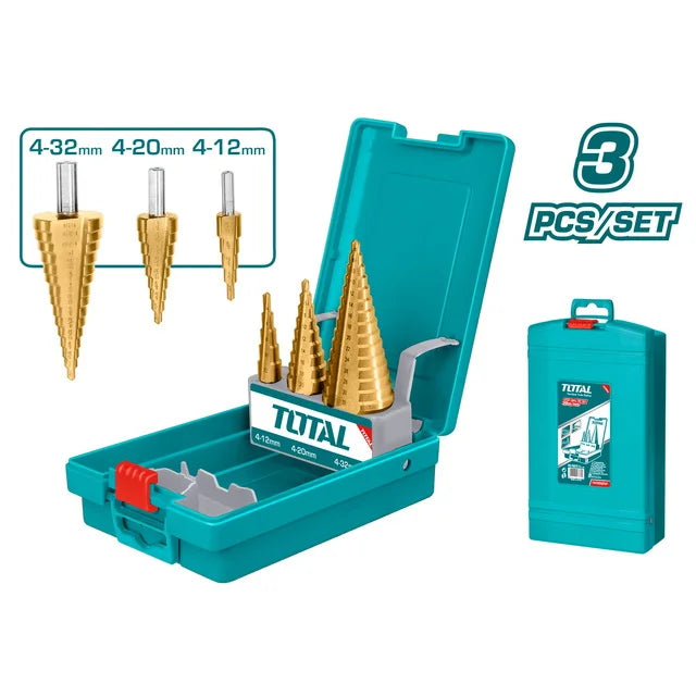 Total TACSD2061 Step Drill Bit Set 3pcs