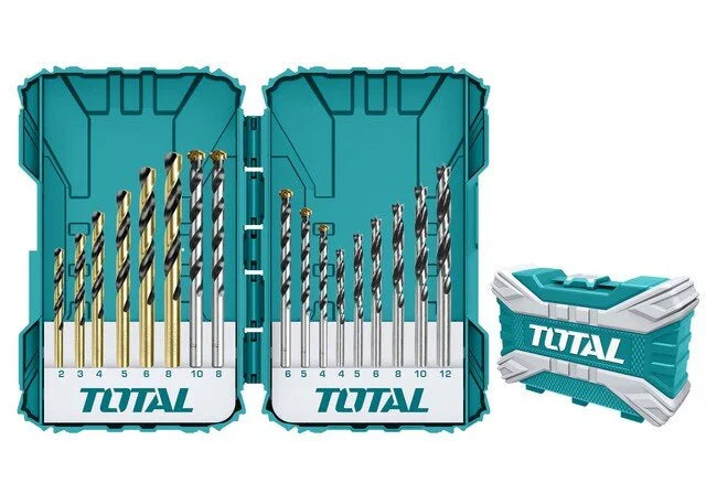 Total TACSDL11601 16PCS Metal, Concrete and Wood Drill Bits Set