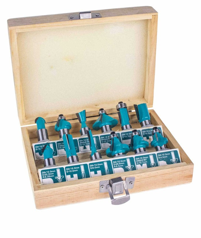 Total TACSR1121 12pcs Router bits set(8mm)