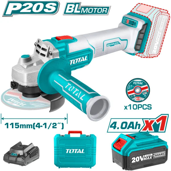 Total TAGLI2011587 20V Lithium-Ion angle grinder