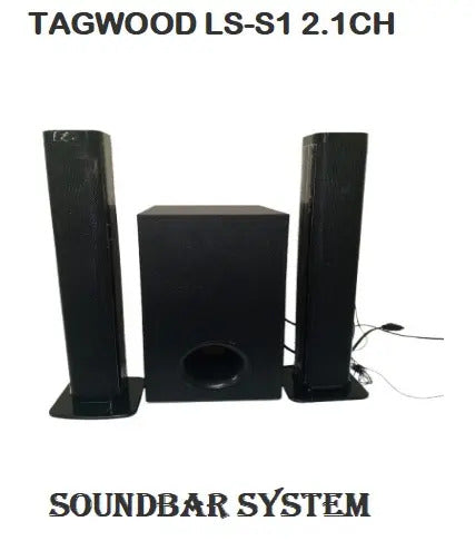 Tagwood LS-S1 2.1CH wired Soundbar System 12000w Subwoofer Multimedia Home Audio Speaker with Bluetooth/FM/SB/USB