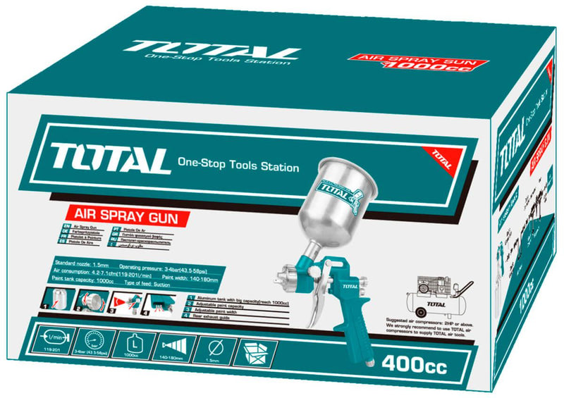 Total TAT10401 Air Spray Gun 400cc