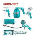 Total TATK053 5-Piece Air Tools Set – Heavy Duty Pneumatic Tool Kit for Automotive, Workshop & Industrial Use