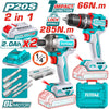 Total TCKLI20277 Cordless 2-Piece Combo Kit – Rechargeable Power Tools Set for Home & Professional U