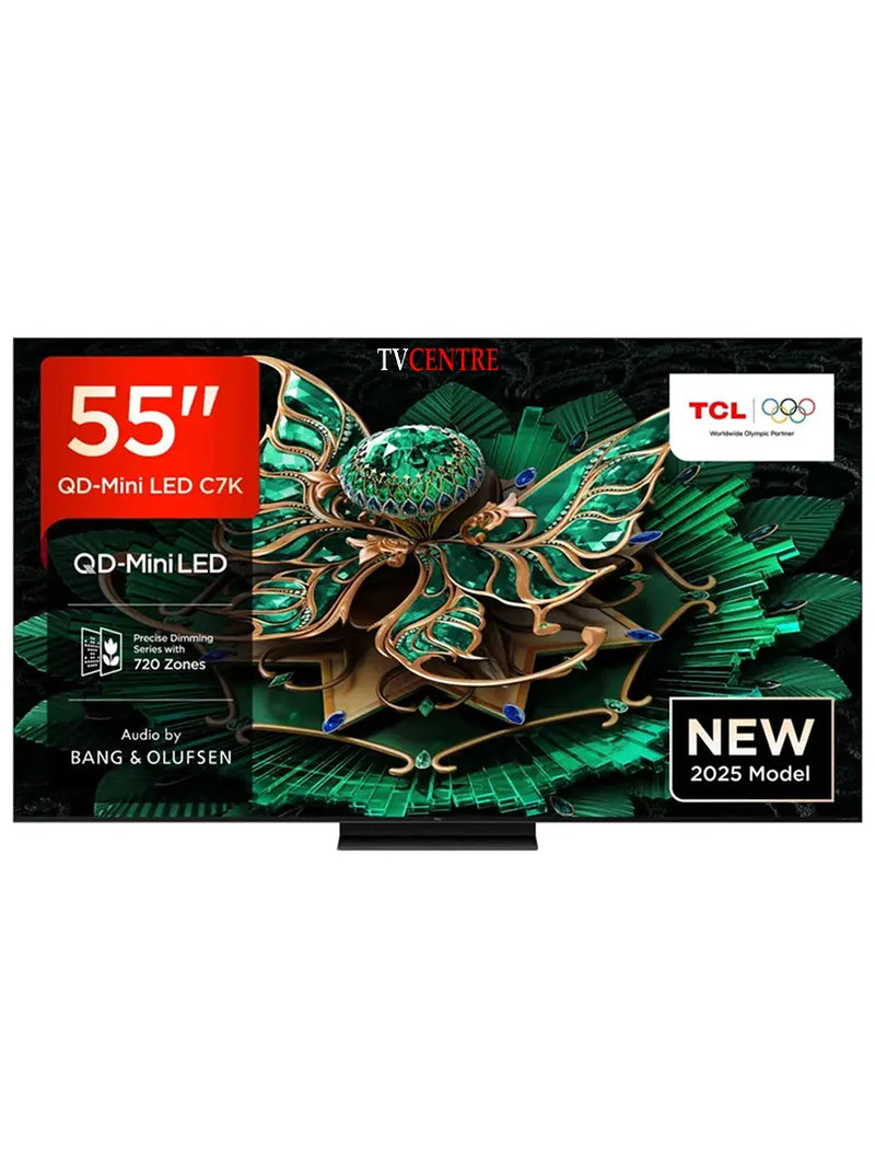 TCL 55C7K 55-Inch QLED 4K Smart Google TV – Dolby Vision, HDR10+, Voice Control
