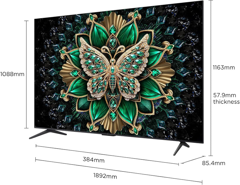 TCL 85C6K 85‑Inch Premium QD‑MiniLED 4K Google TV
