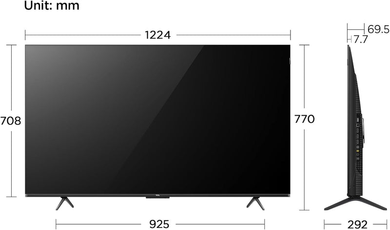 TCL 55C655 55-Inch QLED UHD 4K Pro Smart Google TV with Bluetooth, YouTube &Netflix