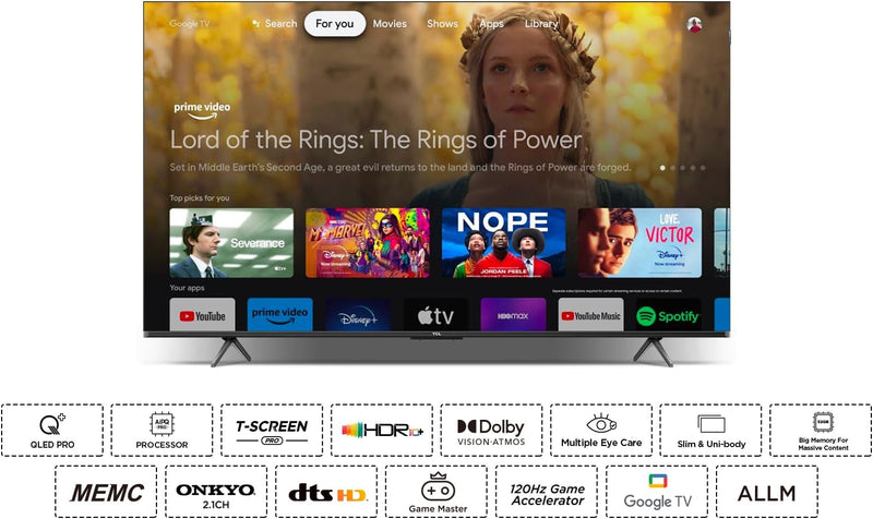 TCL 85C655 85-inch QLED PRO 4K Ultra HD Smart Google TV