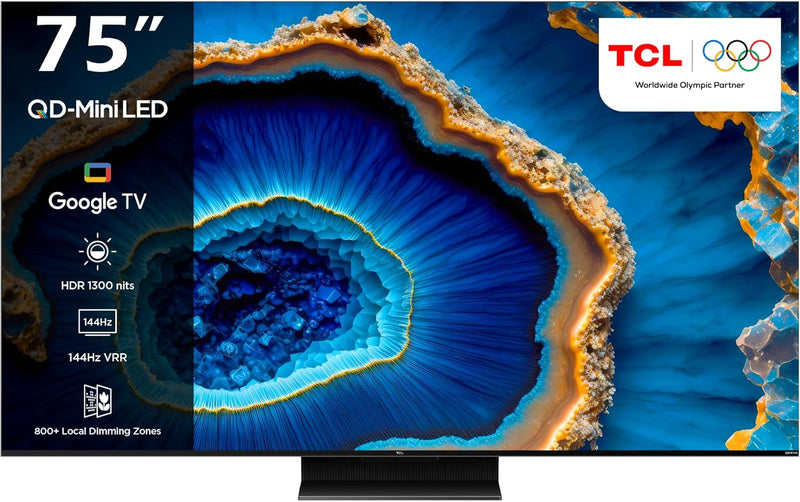 TCL 75C755 75-inch QD-Mini LED 4K HDR10+ Smart Google TV