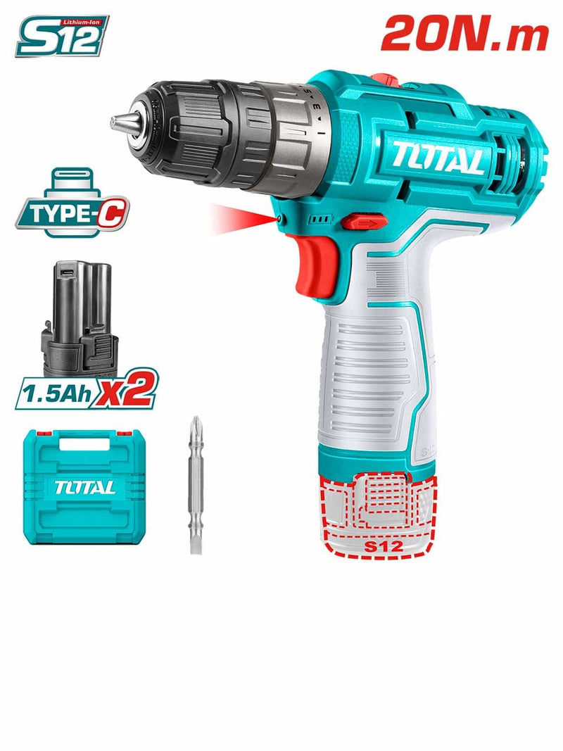 Total TIDLI12202 Cordless Impact Drill 