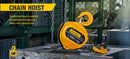 Uyustools TEC201 Chain Hoist - 1 Ton Capacity - Manual Lifting Gear - Heavy Duty Industrial Hoist - Durable Steel Construction - Easy Operation