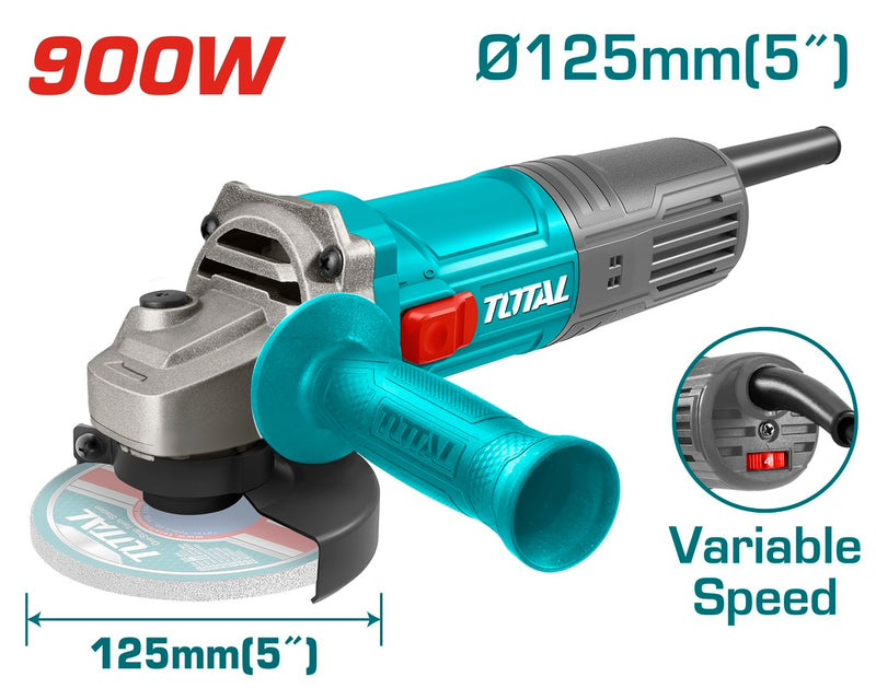 Total TG10912556 900W Angle Grinder