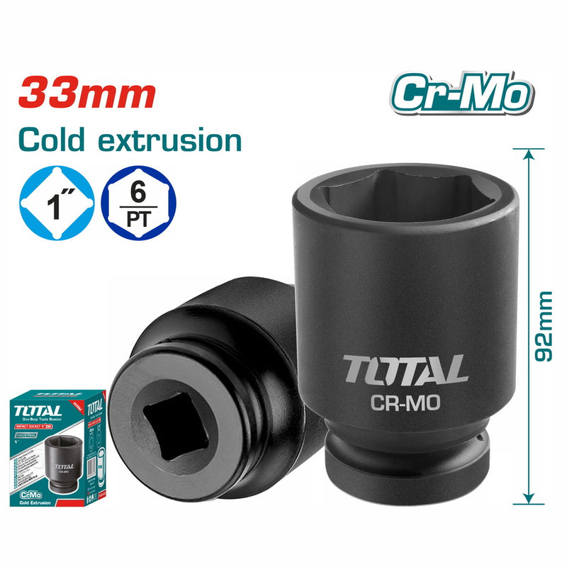 Total THHISD0133L 1"DR. Impact socket 33mm