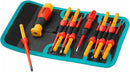 Total THKISD1201 1000V VDE 12-Piece Insulated Interchangeable Screwdriver Set – Magnetic Tips, Heat-Resistant, Electrician-Grade with Voltage Tester & Handle