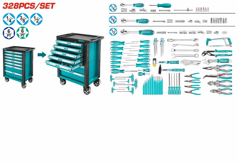 Total THPTCS73281 328 Pcs Tool Chest Set