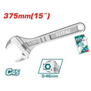 Total THT1010153 375mm (15") 6-Piece Adjustable Wrench Set – Heavy Duty Hand Tool for Home, Automotive & Mechanical Use