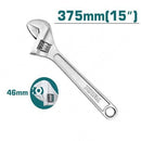 Total THT1010153 375mm (15") 6-Piece Adjustable Wrench Set – Heavy Duty Hand Tool for Home, Automotive & Mechanical Use