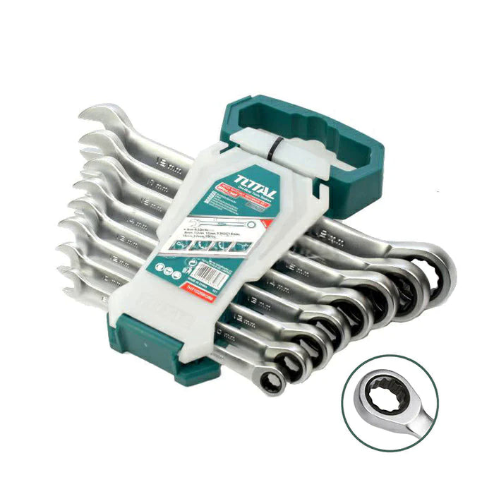 Total THT102RK086 8 Pcs ratchet spanner set