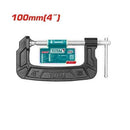 Total THT13141 4" (100mm) G-Clamp – Heavy Duty Metal Clamp for Woodworking, Metalwork & DIY Projects