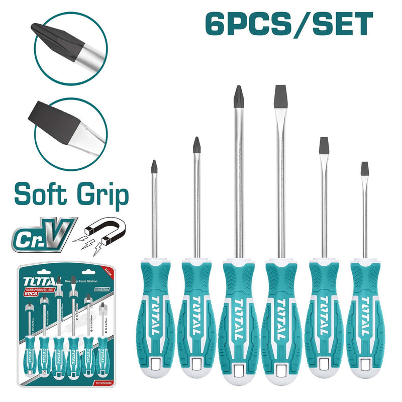 Total THT250606 6 Pcs Screwdriver Set