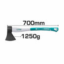 Total THT7812506 1250g Heavy-Duty Wood Cutting Axe – Precision Steel Blade with Anti-Slip Handle for Garden & Outdoor Tasks