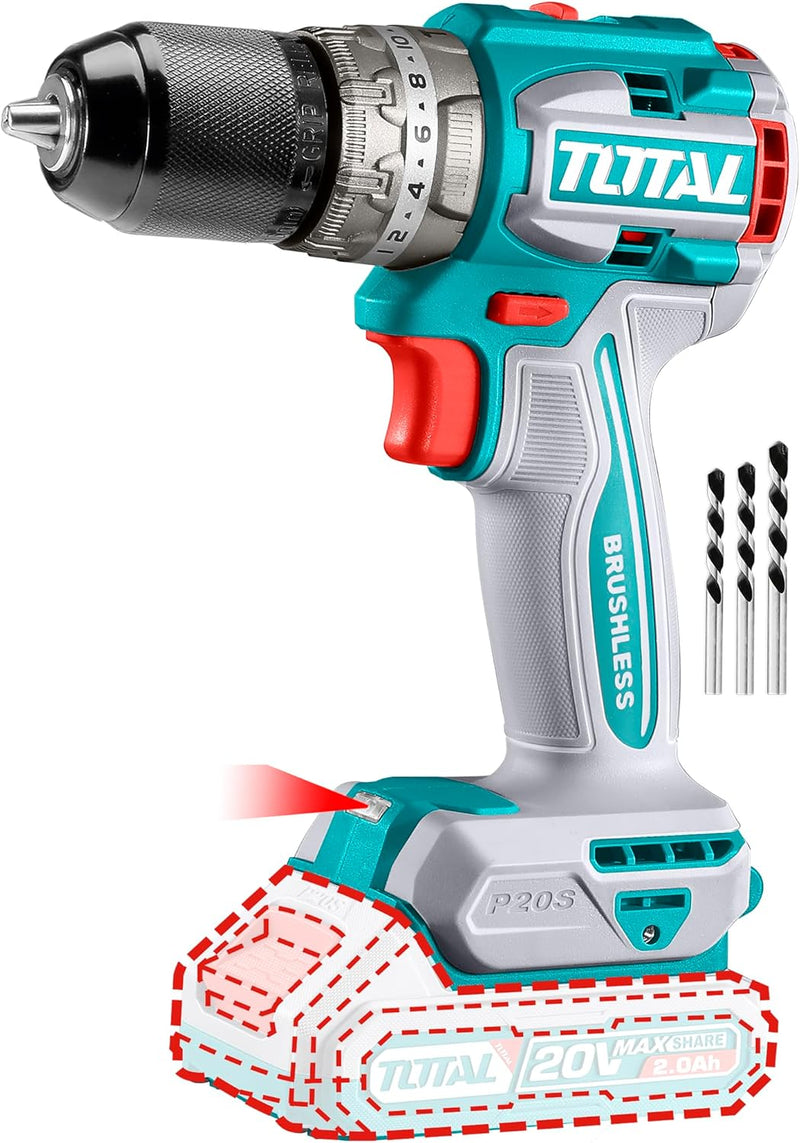 Total TIDLI20602 Lithium-Ion Compact Brushless Cordless Impact Drill