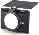 Tilta Mini Matte Box MB-T15 back view showing 77mm lens adapter ring and carbon fiber top flag