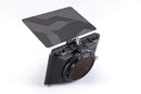 Tilta MB-T15 clamp-on matte box equipped with a circular screw-in lens filter