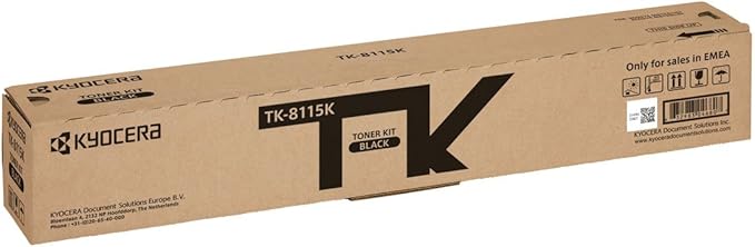 Kyocera TK-8115K Black Toner Cartridge – Original High-Yield for ECOSYS M8124cidn / M8130cidn