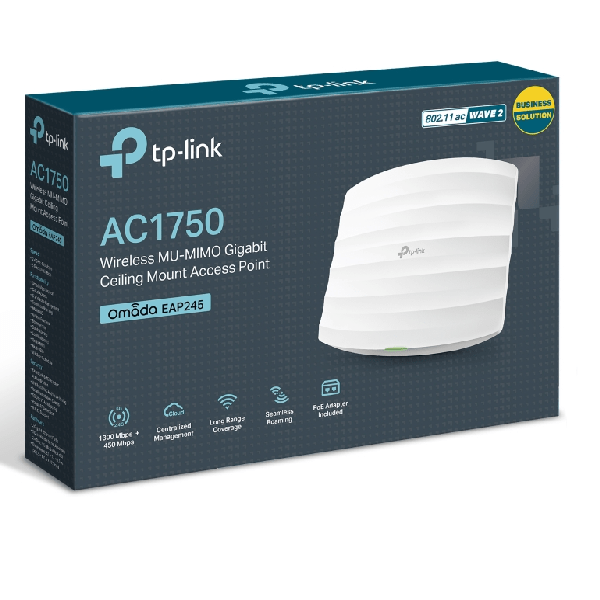 TP-Link TL-EAP245 AC1750 Wireless MU-MIMO Gigabit Ceiling Mount Access Point
