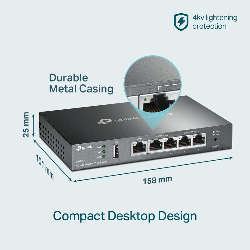 TP-Link TL-ER7206 Omada SafeStream Gigabit Multi-WAN VPN Router