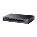 TP-Link TL-LS106P 6-Port 10/100Mbps Desktop Switch – 4-Port PoE+ (67W), Plug & Play CCTV PoE Switch