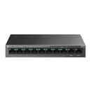TP-Link TL-LS1210P 10-Port Desktop PoE+ Switch – 8× 10/100Mbps PoE+ + 2× Gigabit Uplink, 63W, CCTV Plug &amp; Play