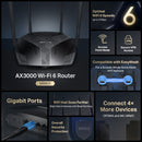 Mercusys TL-MR80X AX3000 Dual-Band Wi-Fi 6 Router – High Speed Gigabit Wireless Router for Home, Office, Streaming, Gaming, and Smart Network Applications