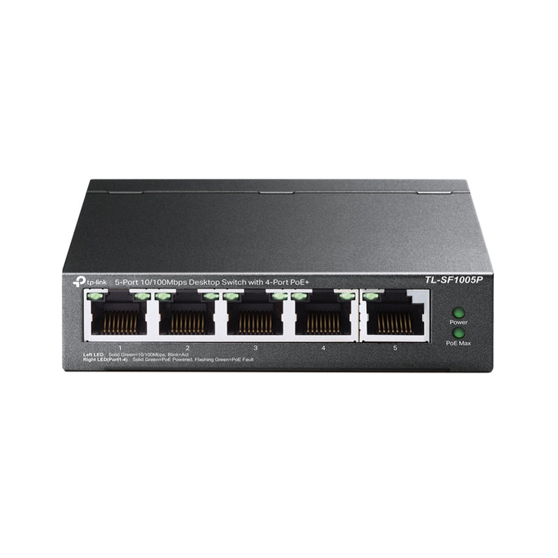 Tp-Link 5-Port 10/100Mbps Desktop Switch with 4-Port PoE+ (TL-SF1005P V2)