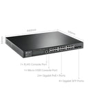 TP-Link TL-SG3428MP JetStream™ 28-Port Gigabit L2+ Managed Switch – 24× PoE+ (384W) with 4× SFP