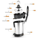 TLAC TL-SG 827 Citrus Juicer Powerful Motor Soft Grip Handle – Fast &amp; Efficient Electric Juicer for Oranges, Lemons &amp; Limes, Easy to Use &amp; Clean