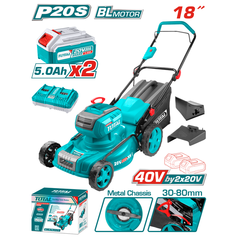 Total TLMli20186 Cordless Lawn Mower