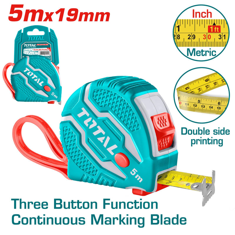 Total TMT126051 steel measuring tape