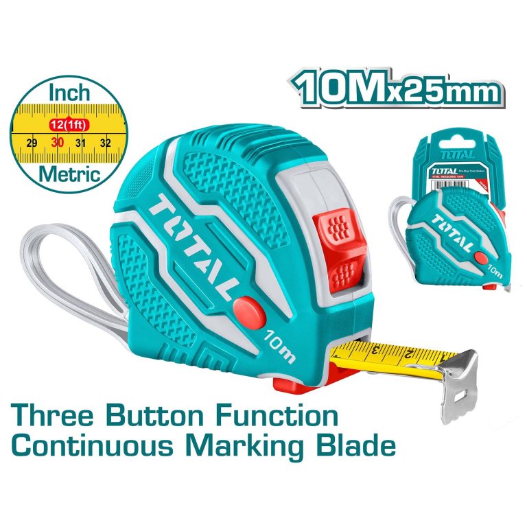 Total TMT126101 Steel measuring tape Length  width10mx25mm