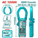 Total TMT7610001 1200A Digital AC Clamp Meter – 6000 Counts High Precision Electrical Tester