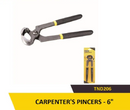 Uyustools TND206 6’’ Carpenter's Pincers Pliers – Heavy-Duty, Durable, Precision Grip for Woodworking & DIY Projects