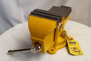 Uyustools TOB204 4'' Bench Vise – Heavy Duty Jaw, Swivel Base, Industrial Metalwork Clamp for Woodworking & DIY