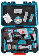 Total TOSLI241198 Cordless 3-Piece Combo Kit – Rechargeable Power Tools Set for Home & Professional Use
