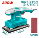 Total Finishing Sander TF1301836 – 130W Electric Handheld Orbital Sander for Wood &amp; DIY Projects