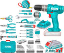 Total THKTHP11652 165 Pcs Tools set with 20V Cordless Impact Drill, Battery & Charger