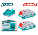 TFBCPK1222 – P20S 20V Lithium-Ion Battery &amp; Charger Kit for Total Tools - Fast Charging Power Tool Accessory
