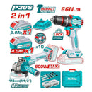 Total TCKLI20273 Cordless 2 pcs combo kit